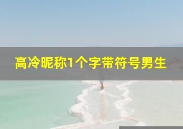 高冷昵称1个字带符号男生