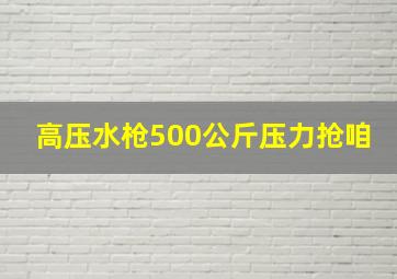 高压水枪500公斤压力抢咱