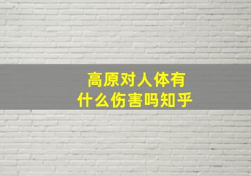 高原对人体有什么伤害吗知乎