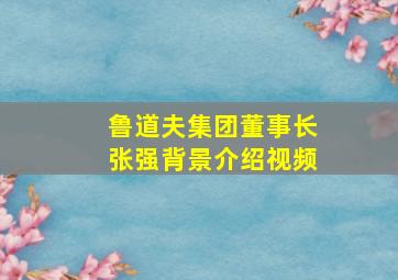 鲁道夫集团董事长张强背景介绍视频