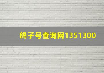 鸽子号查询网1351300