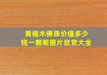 黄杨木佛珠价值多少钱一颗呢图片欣赏大全