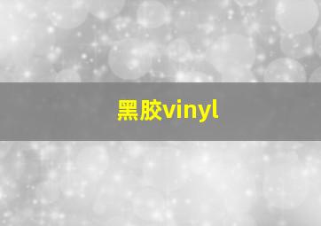 黑胶vinyl