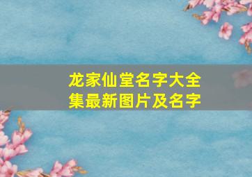 龙家仙堂名字大全集最新图片及名字