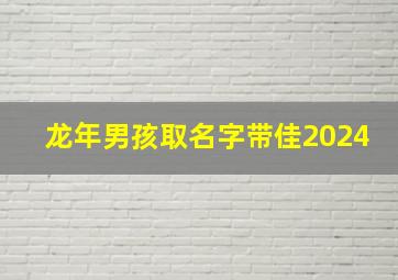 龙年男孩取名字带佳2024