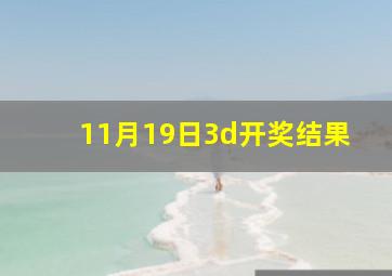 11月19日3d开奖结果