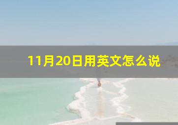 11月20日用英文怎么说