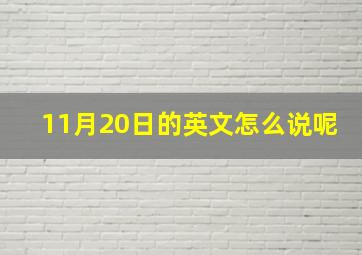 11月20日的英文怎么说呢