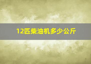 12匹柴油机多少公斤