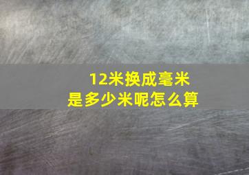 12米换成毫米是多少米呢怎么算