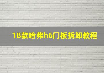 18款哈弗h6门板拆卸教程