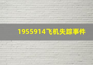 1955914飞机失踪事件