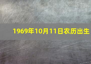 1969年10月11日农历出生