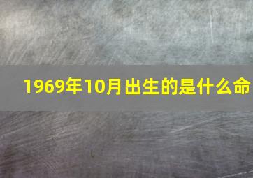 1969年10月出生的是什么命