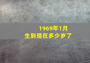 1969年1月生到现在多少岁了