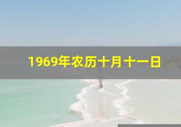 1969年农历十月十一日