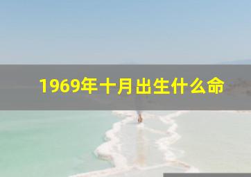 1969年十月出生什么命