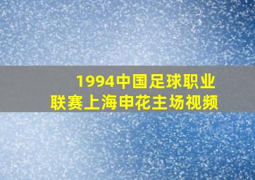 1994中国足球职业联赛上海申花主场视频