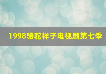 1998骆驼祥子电视剧第七季