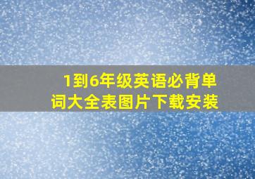 1到6年级英语必背单词大全表图片下载安装