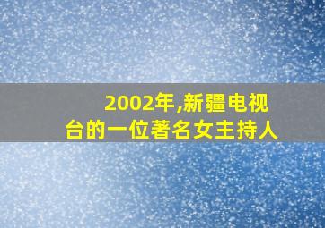 2002年,新疆电视台的一位著名女主持人