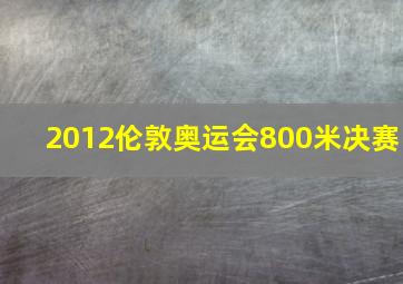 2012伦敦奥运会800米决赛