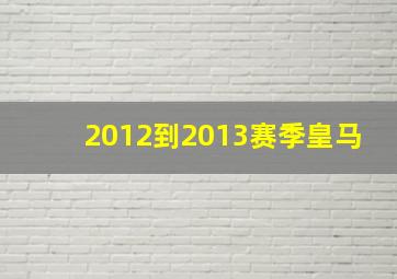 2012到2013赛季皇马