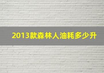 2013款森林人油耗多少升