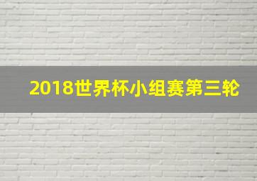 2018世界杯小组赛第三轮