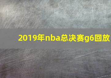 2019年nba总决赛g6回放