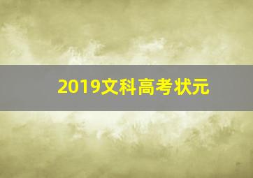 2019文科高考状元