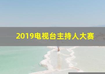 2019电视台主持人大赛