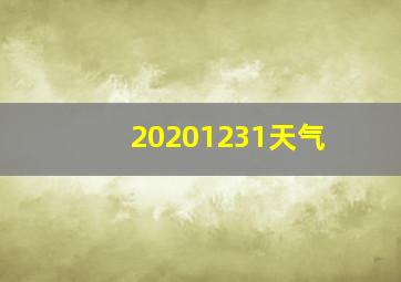 20201231天气