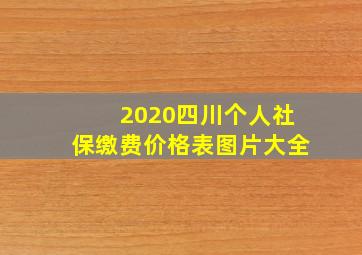 2020四川个人社保缴费价格表图片大全