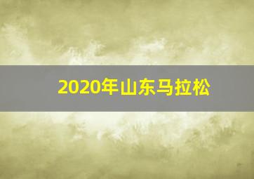 2020年山东马拉松