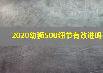 2020幼狮500细节有改进吗