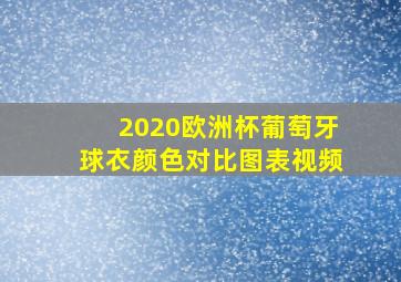 2020欧洲杯葡萄牙球衣颜色对比图表视频