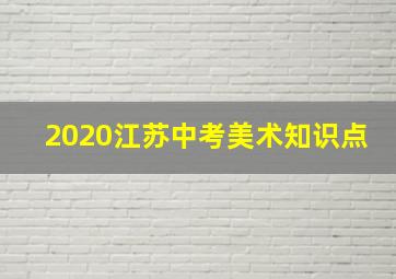 2020江苏中考美术知识点