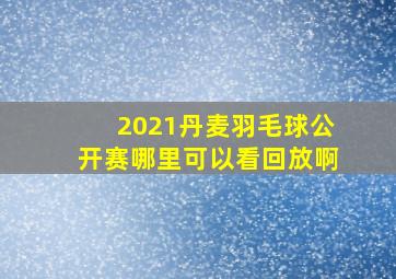 2021丹麦羽毛球公开赛哪里可以看回放啊