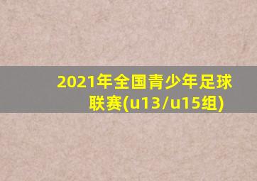 2021年全国青少年足球联赛(u13/u15组)