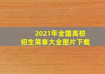 2021年全国高校招生简章大全图片下载