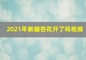 2021年新疆杏花开了吗视频