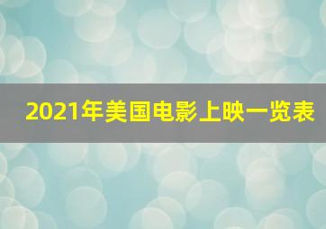 2021年美国电影上映一览表