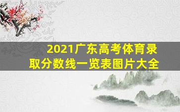 2021广东高考体育录取分数线一览表图片大全