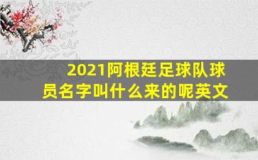 2021阿根廷足球队球员名字叫什么来的呢英文