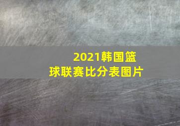 2021韩国篮球联赛比分表图片