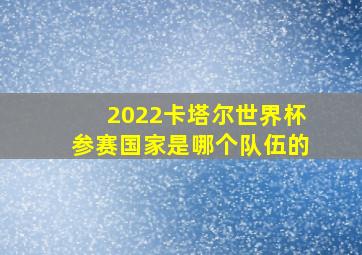 2022卡塔尔世界杯参赛国家是哪个队伍的