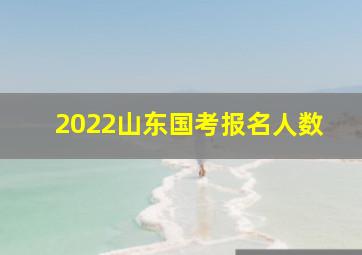 2022山东国考报名人数