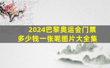 2024巴黎奥运会门票多少钱一张呢图片大全集