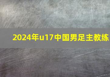 2024年u17中国男足主教练